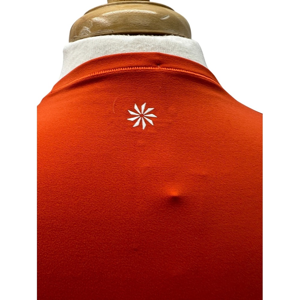Athleta Aurora Ruched Tank Top Womens M Orange Excellent Mock Neck S/658470-00 - Picture 5 of 8